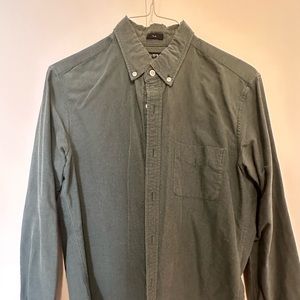 J Crew Green Button Up